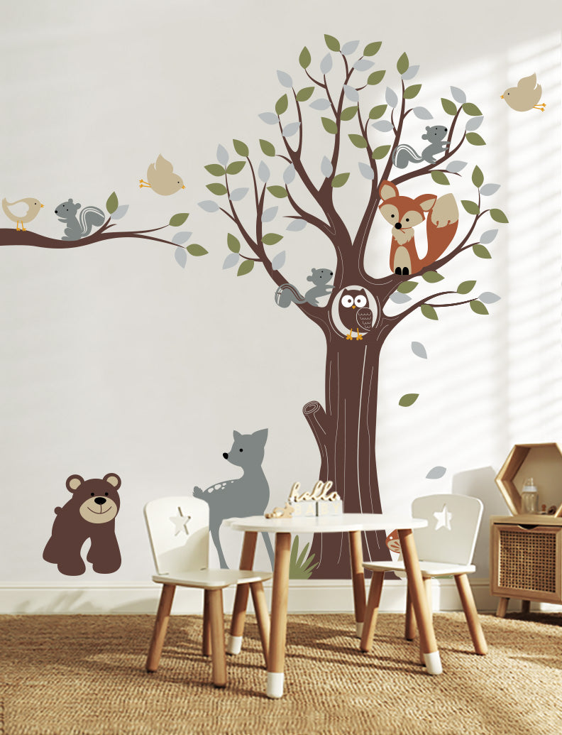 adorable animal wall decal