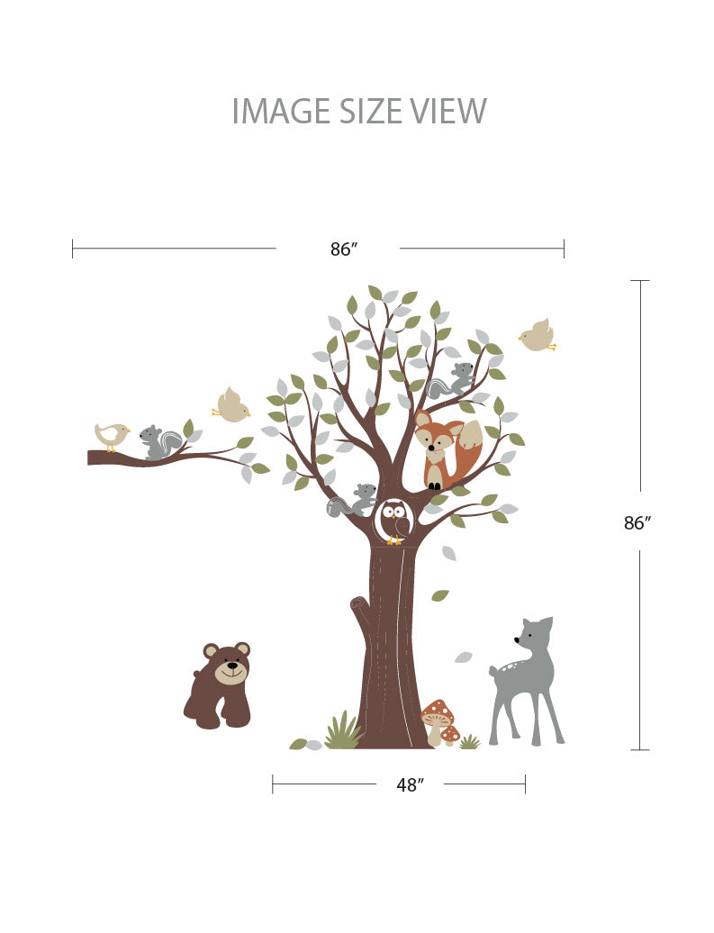 adorable animal wall decal