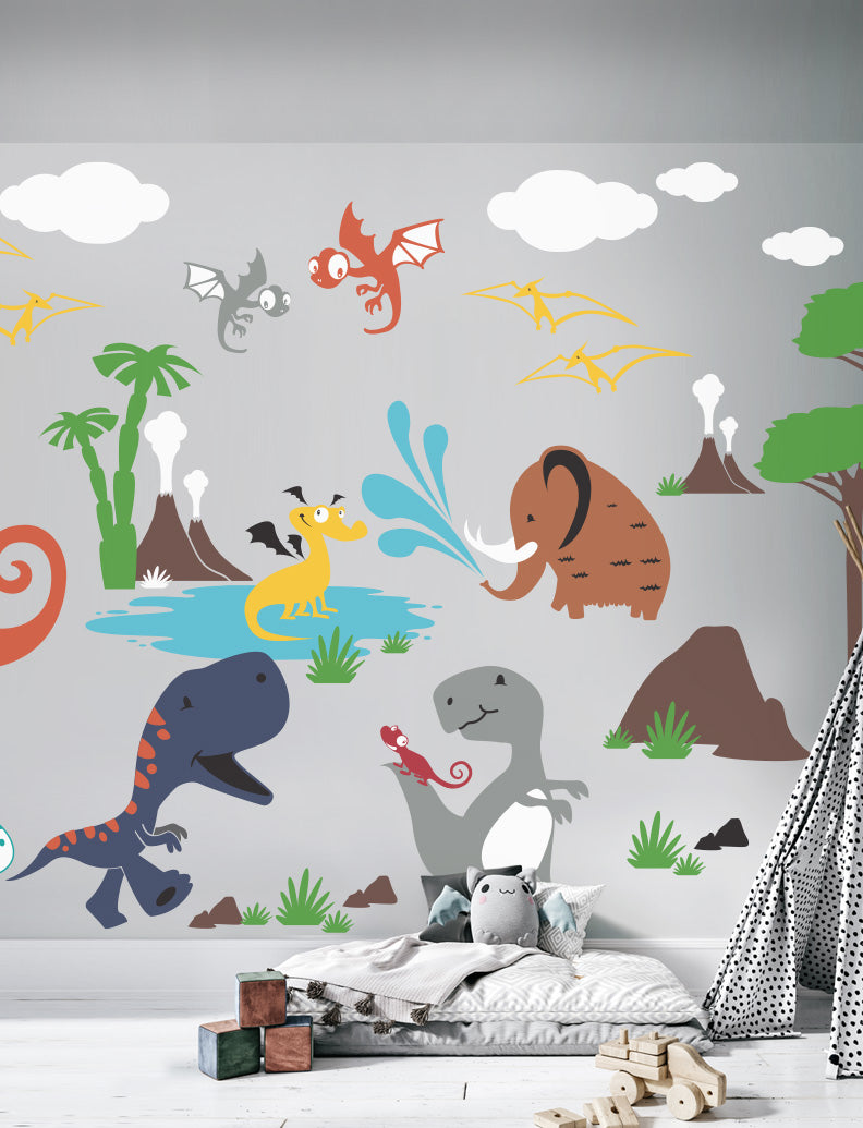 Dinosaur Playroom Kids Wall Decals