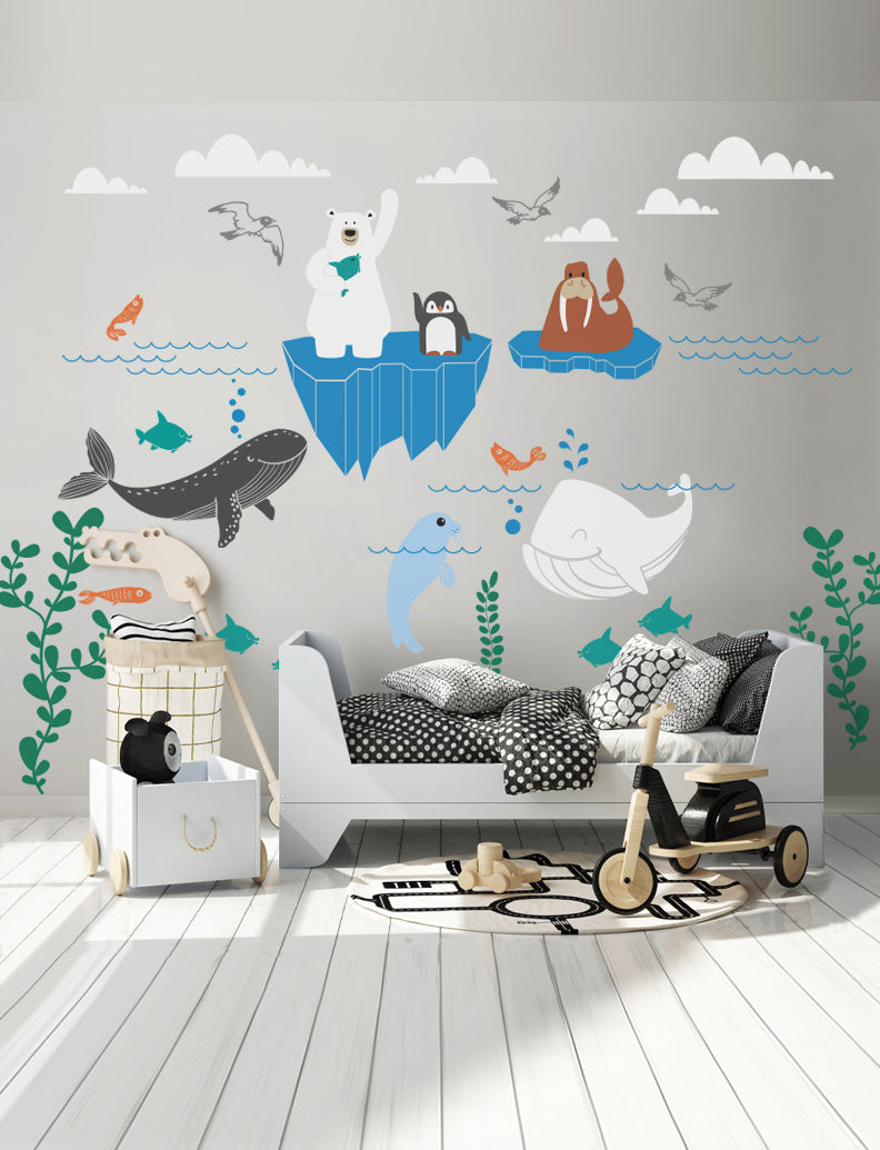 Arctic Wild Animals wall decal