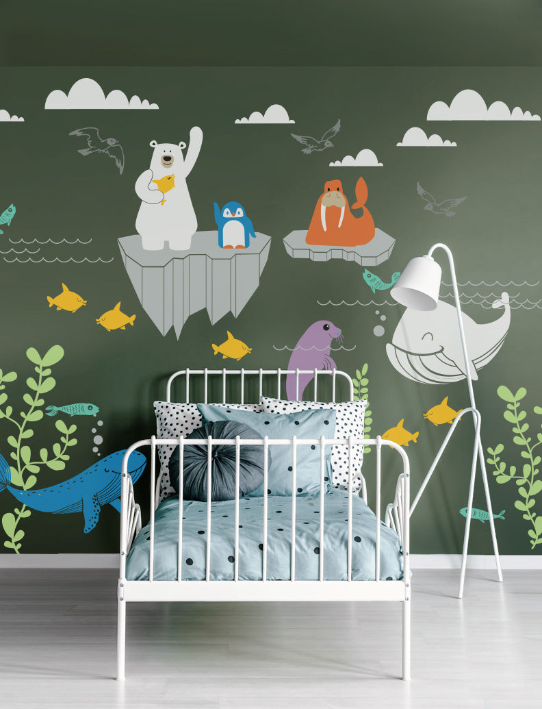 Arctic Wild Animals wall decal