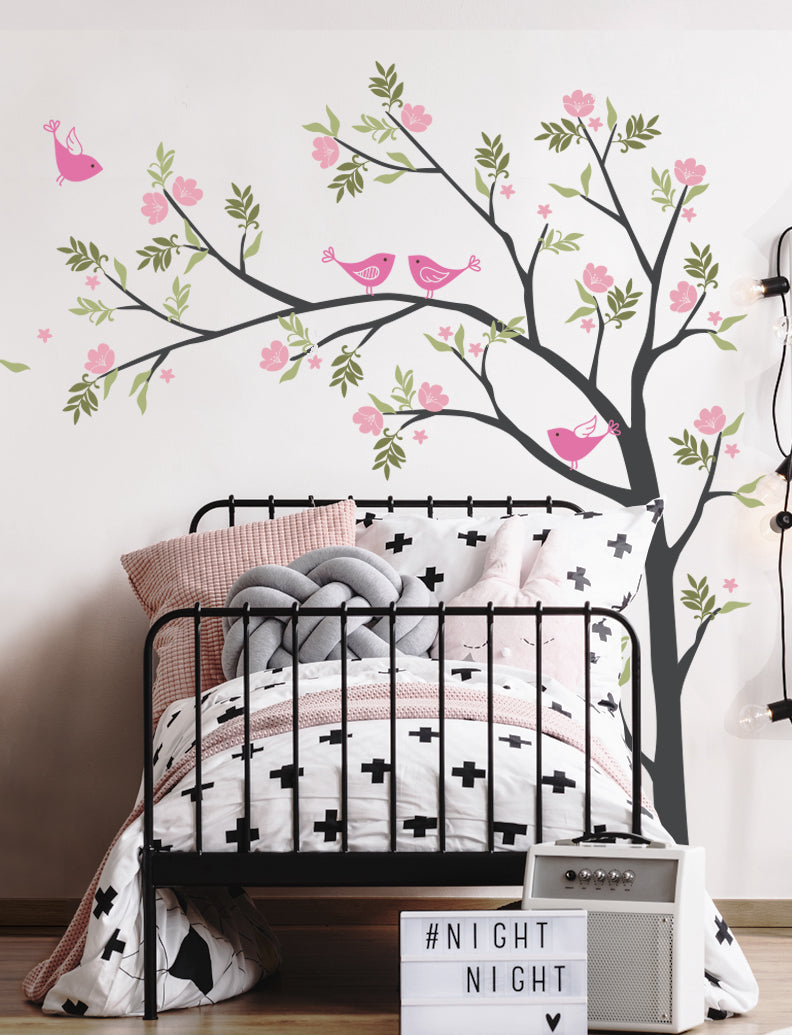 Birds and Tree Kids Wall Decals