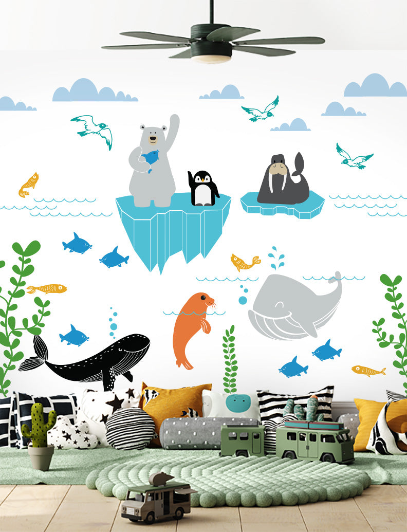 Arctic Wild Animals wall decal