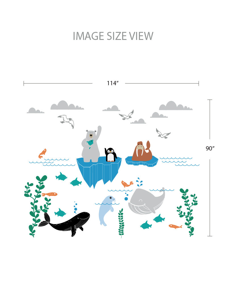 Arctic Wild Animals wall decal
