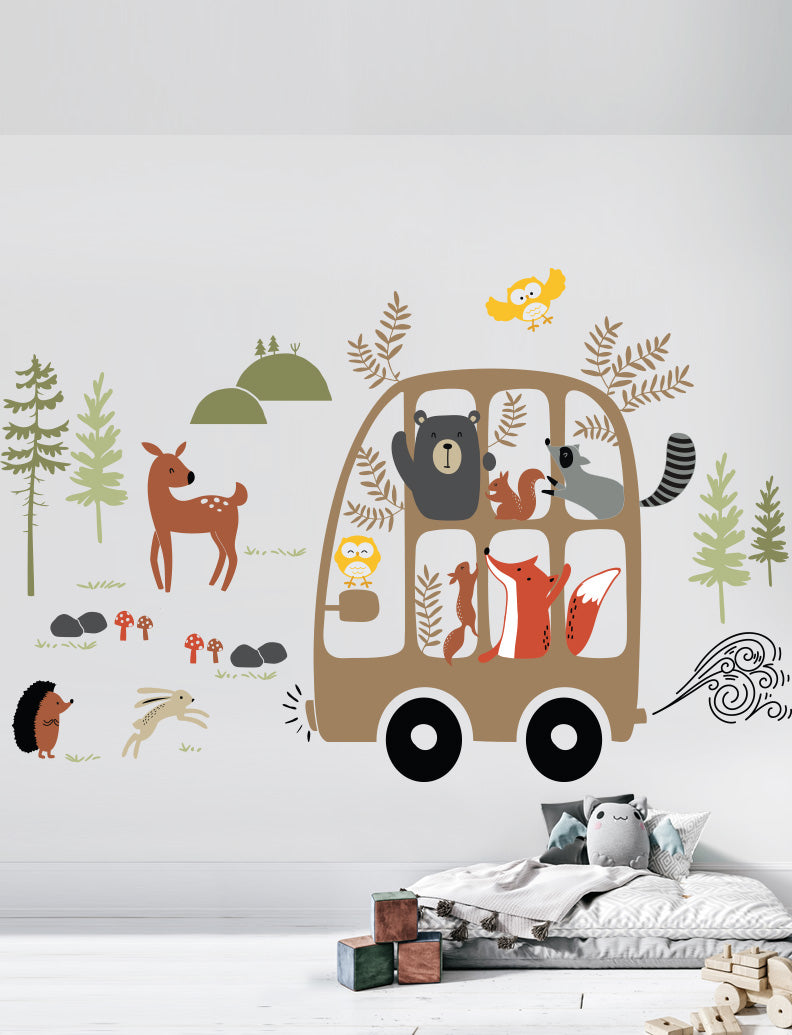 Forest Animals Picnic Kids Wall Decals
