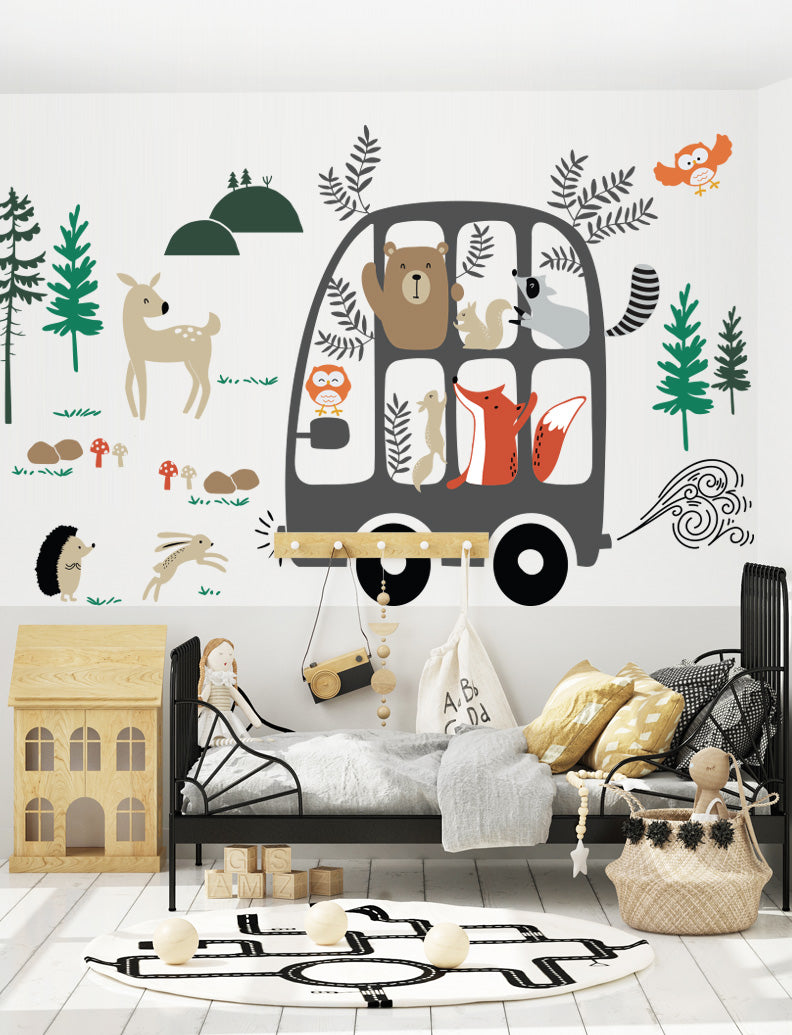 Forest Animals Picnic Kids Wall Decals