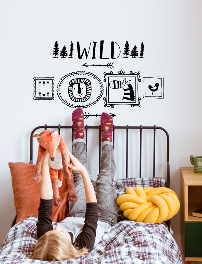 Wild Animal Frames Kids Wall Decals