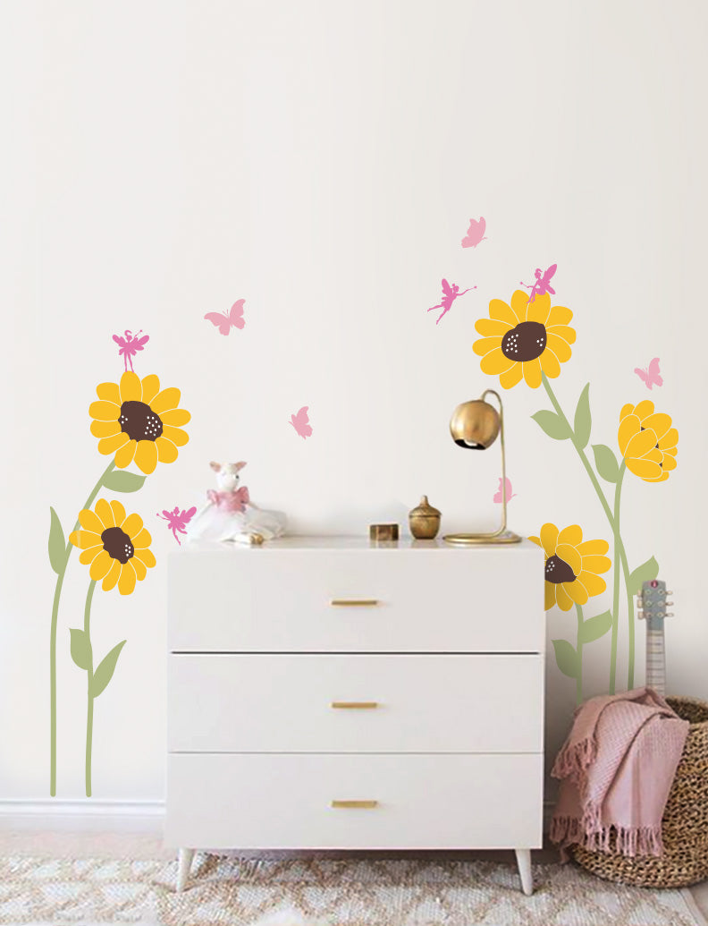 Sun Flowers Kids Wall Decals