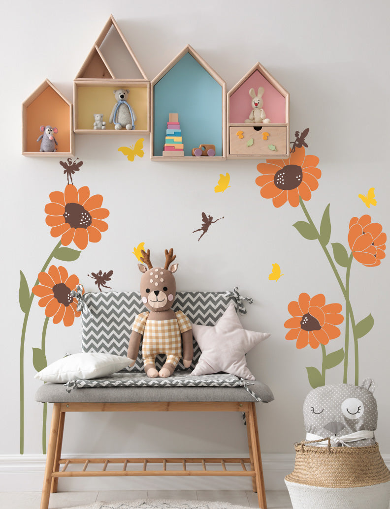 Sun Flowers Kids Wall Decals