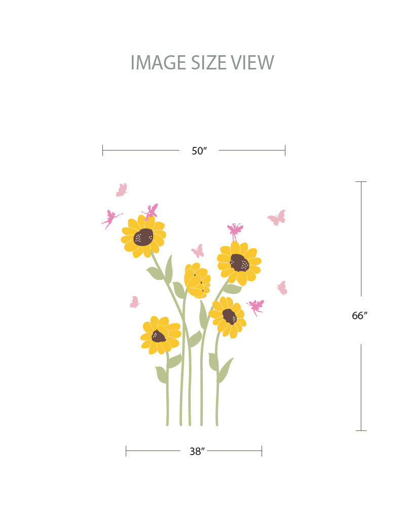 Sun Flowers - Size - Kids Wall Decals