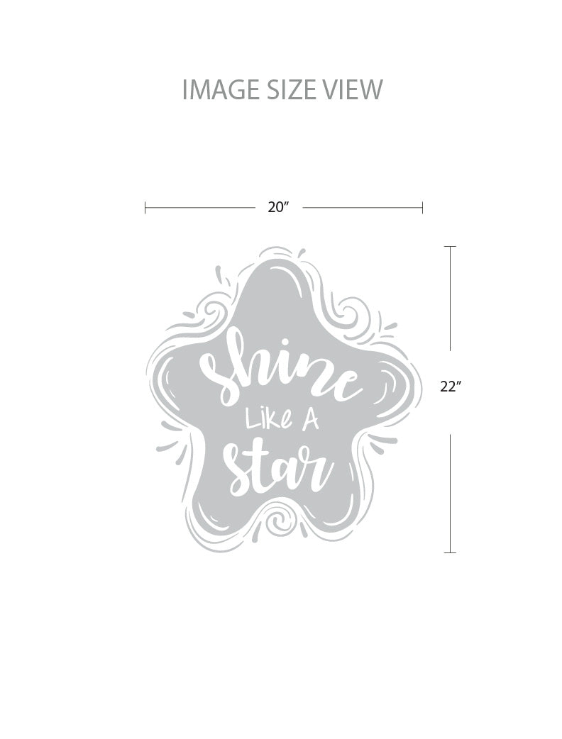 Shine Like A Star - Size - Kids Wall Decals