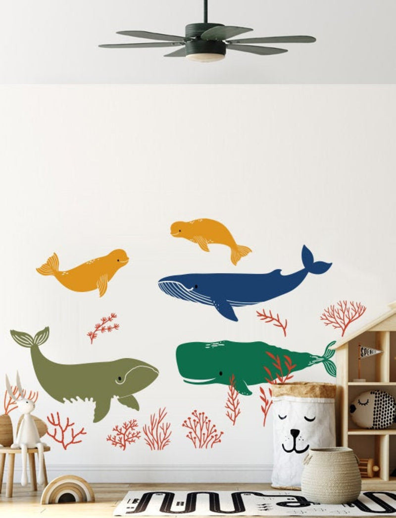 Whales Kids Wall Decals