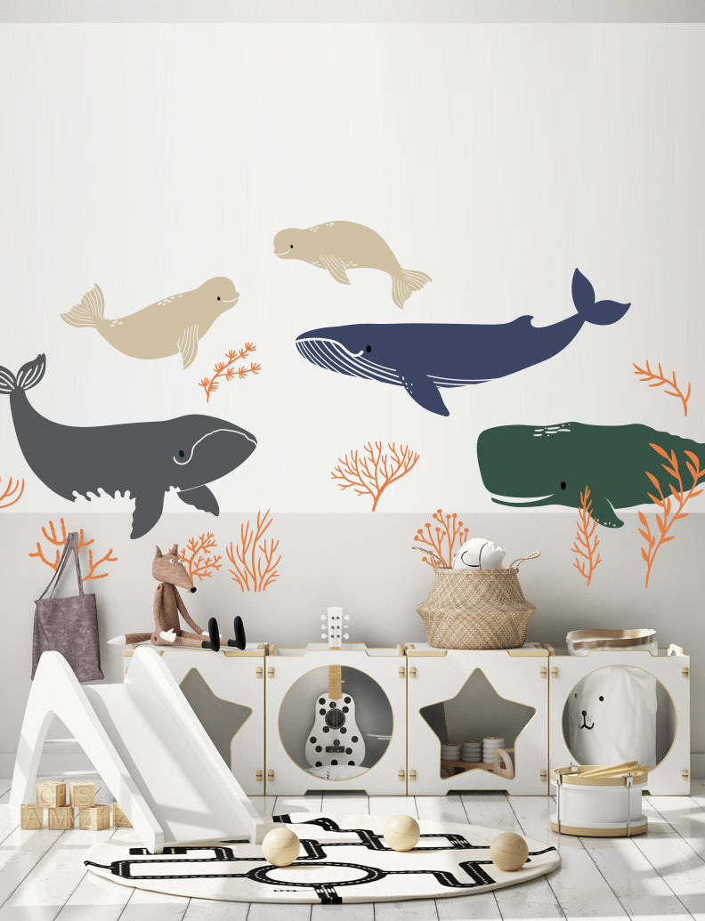 Whales Removable Wall Decal