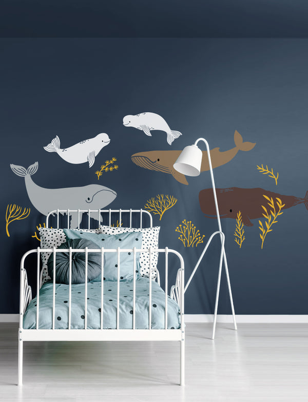 Whales Removable Wall Decal