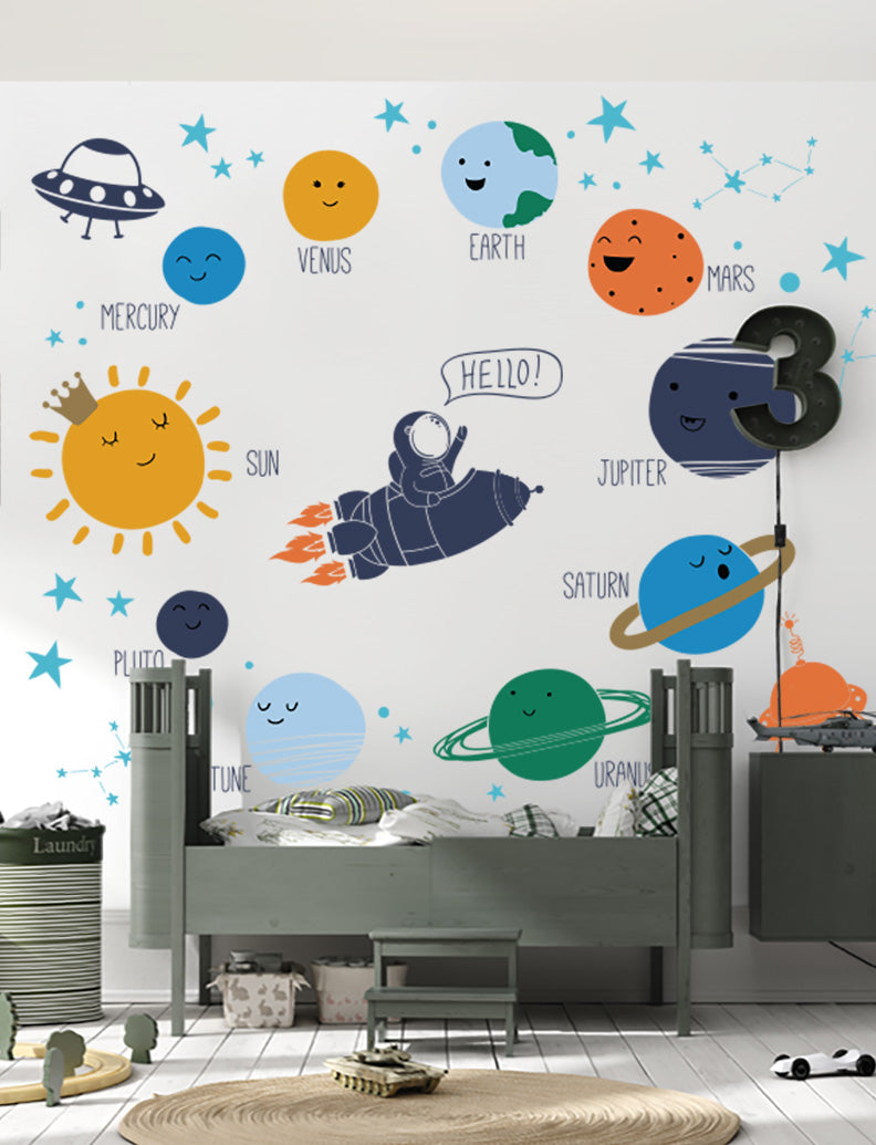 Space Solar System Kids Wall Decals