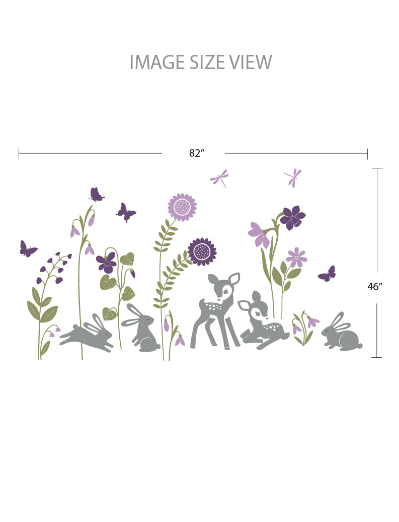Fawns And Bunnies Wall Decal