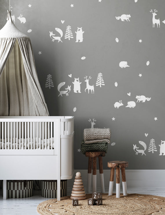 Forest Animals Patterns Wall Decal