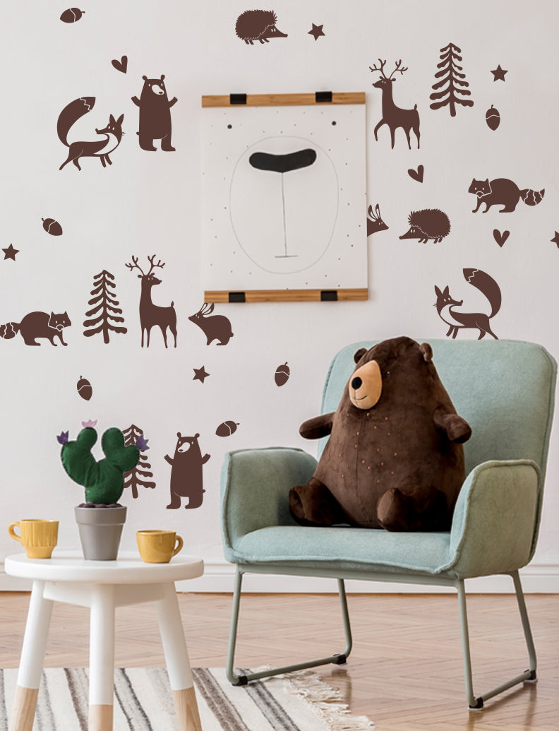 Forest Animals Patterns Wall Decal