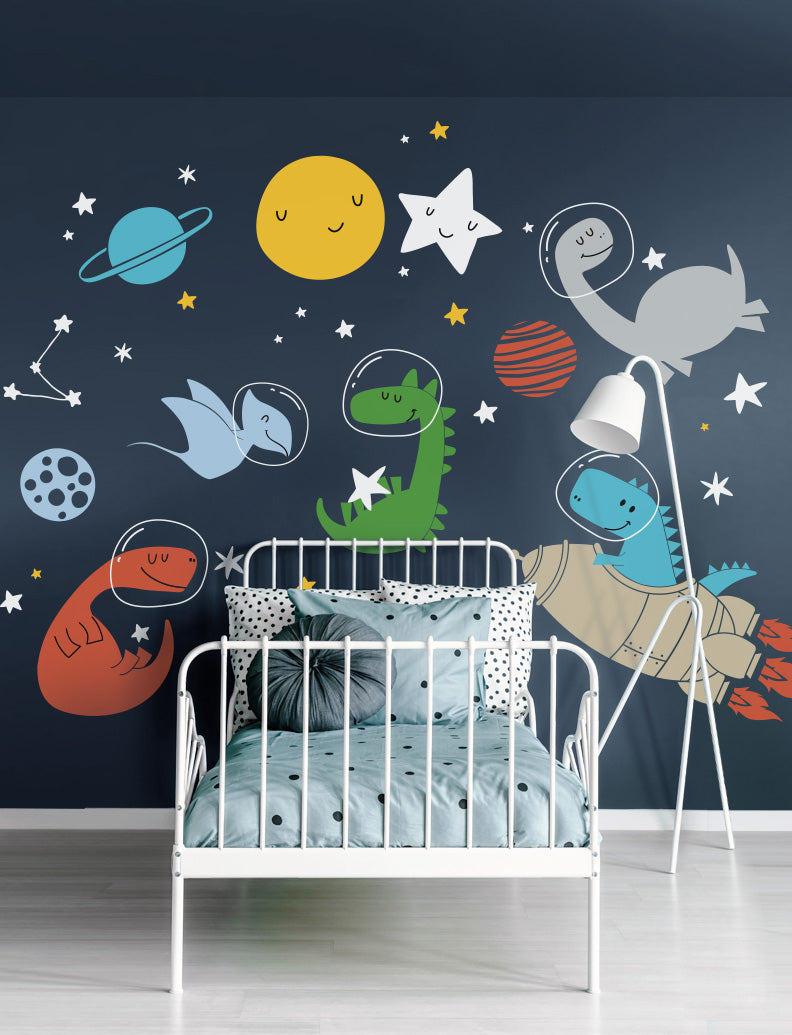 Dino Outer Space - Kids Playroom Kids Wall Decals
