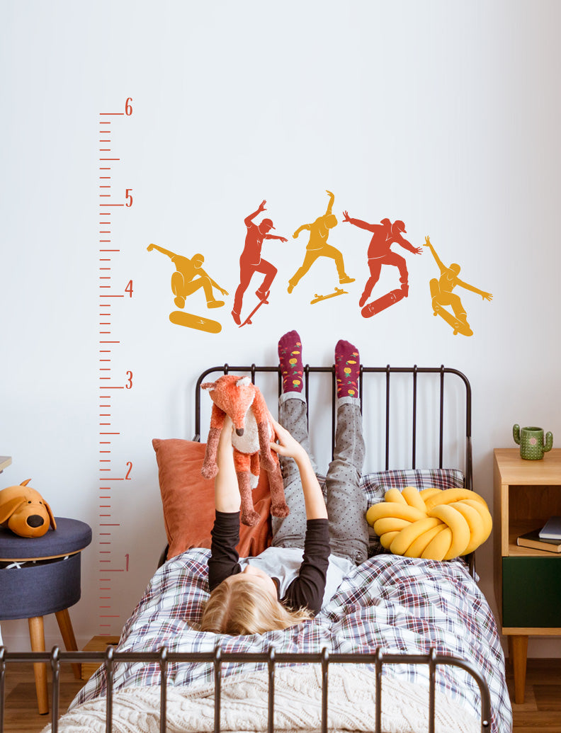 Big Boy's Growth Chart Kids Wall Decals