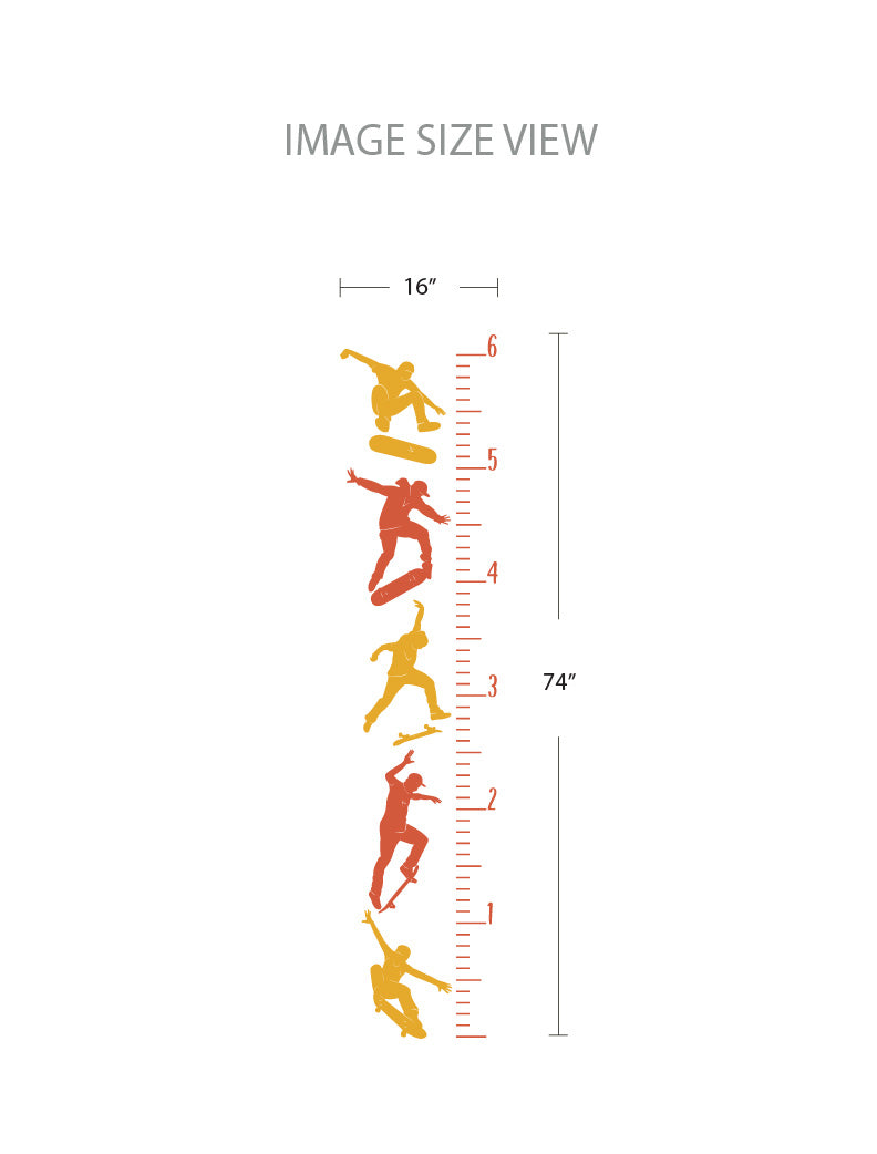 Big Boy's Growth Chart Kids Wall Decals
