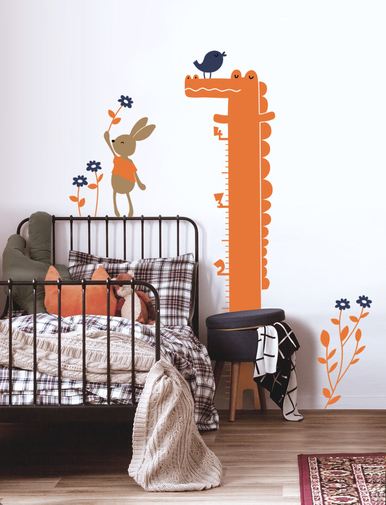 Crocodile Growth Chart Kids Wall Decals