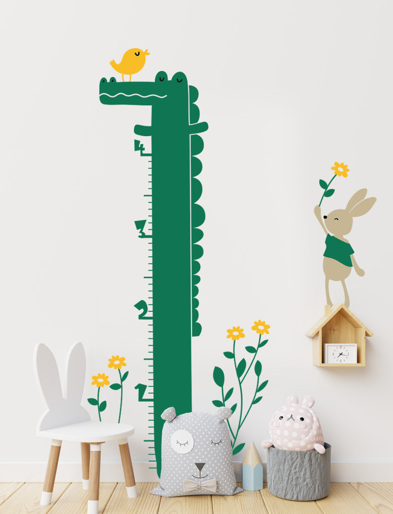 Crocodile Growth Chart Kids Wall Decals