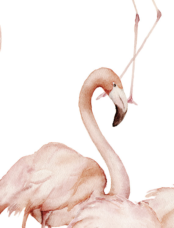 Flamingos Fabric Wallpaper