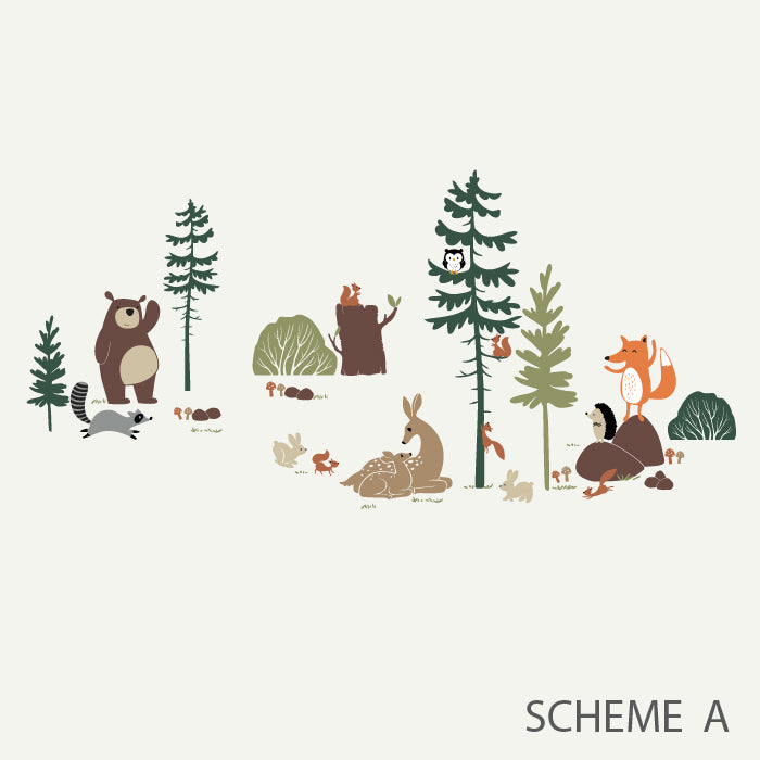 Woodland Animal Friends Kids Wall Decals